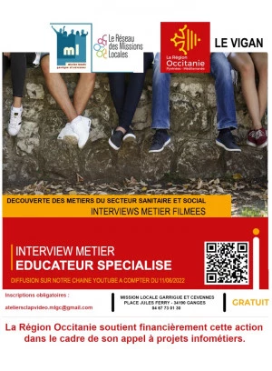 Affiche Secteur Sanitaire et Social - Métier Educateur spécialisé