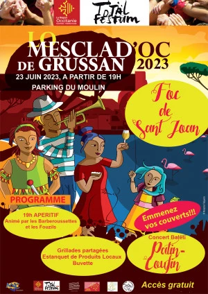 Affiche Lo Mesclad'oc de Grussan Feux de la Saint Jean