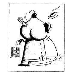 grande parade - Encre sur papier 18/21cm