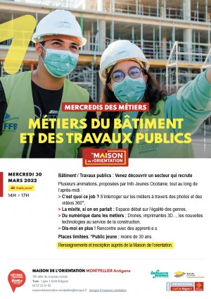 Affiche Métiers du bâtiment et des Travaux Publics