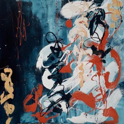 D'où vient le vent n°25 - Technique mixte sur toile - photo M-Ed SÉGUIN 