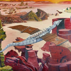 Dragon de Wong - Huile sur toile extrait du roman graphique "Songeurs de monde" - Christophe Dougnac 