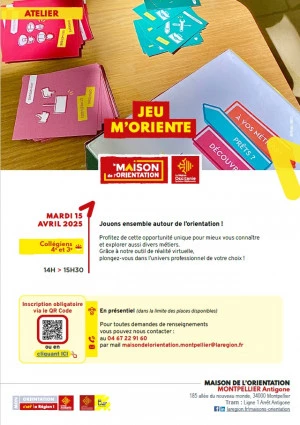 Affiche Atelier " Jeu m'Oriente " Collégiens 4ème-3ème "