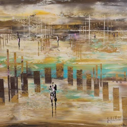 SO LONG - Acrylique sur toile, peinture au couteau, 2021, SO LONG - JHSAVOLDELLI 