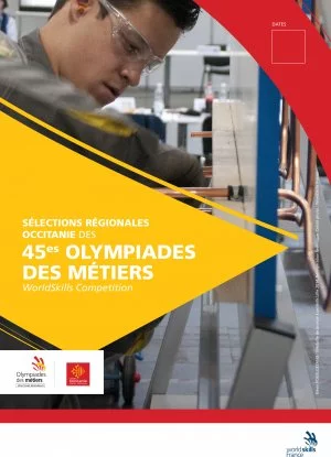 Affiche Top départ pour les 45èmes Olympiades des Métiers en Occitanie