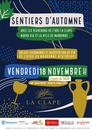 Affiche Les Sentiers d'automne de l'AOC La Clape