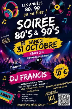 Affiche Soirée 80's 90's