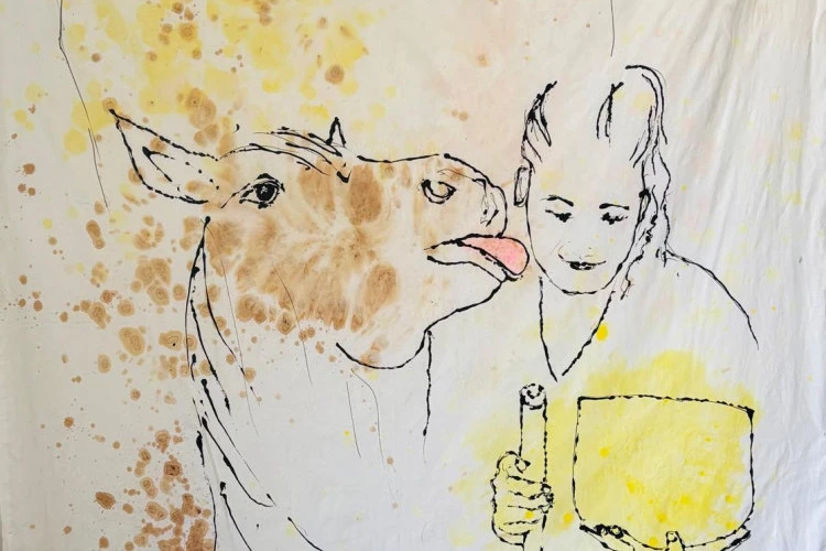 Résidence aux Cabanelles 1 - Séance d'équithérapie par Anne Guillaumont - Denise Sabourin 