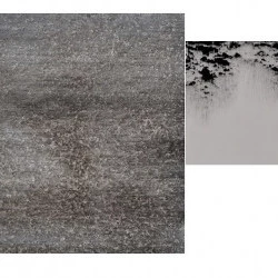 noir de fumée, paysage, proposition IV - technique mixte - Pascal Rennié 