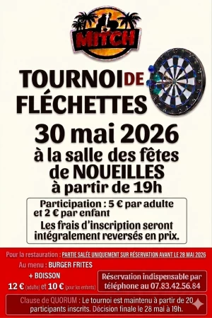 Affiche Tournoi de fléchettes 