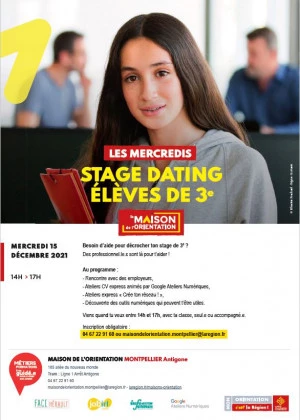 Affiche Stage Dating élèves de 3ème