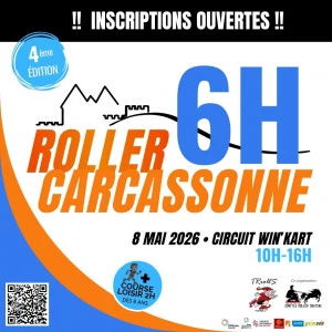 Affiche 6h Roller de Carcassonne 2026 - 4ème édition