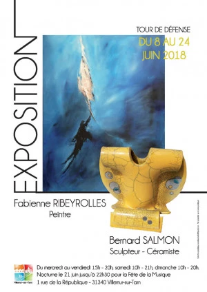 Affiche Fabienne Ribeyrolles et Bernard Salmon exposent à la Tour de Défense