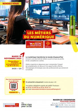 Affiche Les métiers du numérique