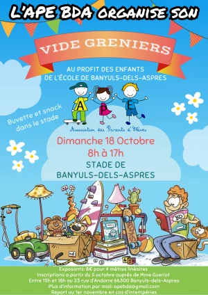 Affiche Vide grenier APE BDA