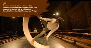 Affiche Cirque chorégraphié "3D" de Jonathan Guichard, Lauren Bolze, Cie H.M.G.