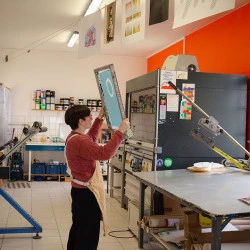 Marine Semeria en sérigraphie - Amandine Hugon 