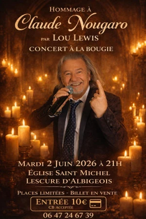 Affiche Exceptionnel concert à la bougie hommage à Nougaro par LOU LEWIS