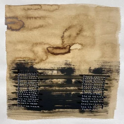 Parcs à huîtres du bassin de Thau - Technique mixte sur papier