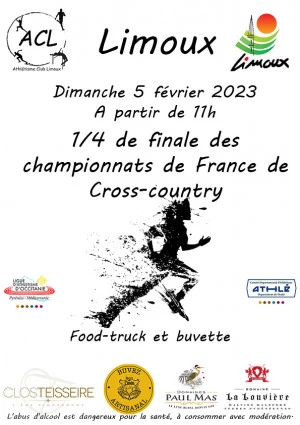 Affiche 1/4 de finale (Est) du championnat de France de cross-country