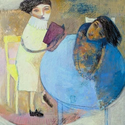 Les gens dans l'histoire - Huile sur toile 116X88cm 2026 - Anne Patay 