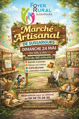 Affiche Marché artisanal de Sussargues