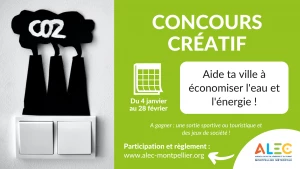 Affiche CONCOURS CREATIF : Aide ta ville à économiser l'eau et l'énergie