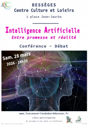 Affiche Conférence - débat : Intelligence Artificielle, entre promesse et réalité. 