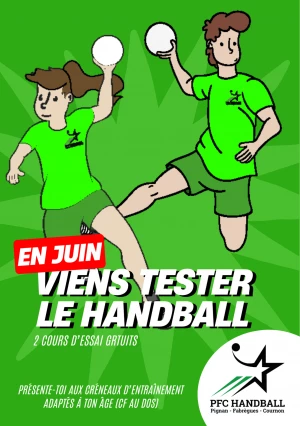 Affiche Viens tester le Handball