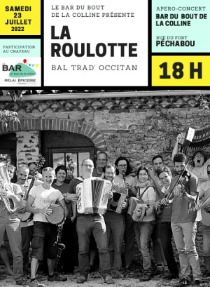 Affiche Apéro-Concert avec La Roulotte, Bal Trad' Occitan !