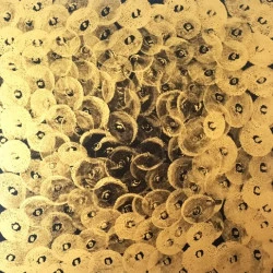 Deep Gold - Acrylique sur toile, 80x80 - Liberaj Cicoj 