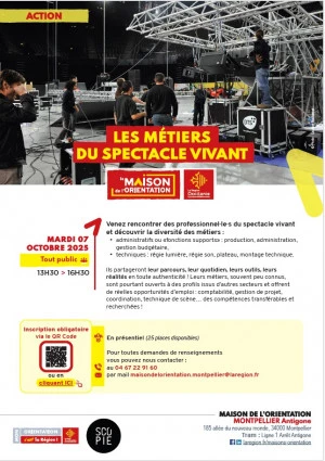 Affiche Les métiers du spectacle vivant