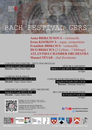 Affiche 7ème BACH FESTIVAL GERS 2022 - LA MESSE POUR ORGUE
