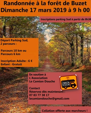 Affiche Randonnée pédestre - Forêt de Buzet 