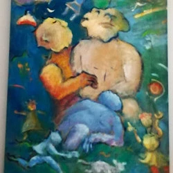 Jardin secret - huile sur toile