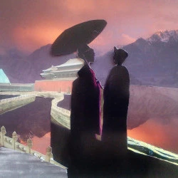 clair obscur - collage, 50x40 cm plastifié encadre - Passemar daniele 