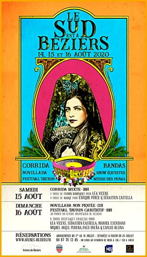 Affiche Le Sud est à Béziers, les 15 et 16 Août