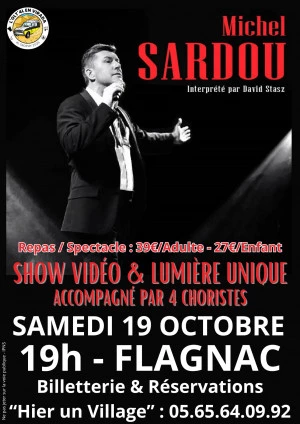 Affiche Spectacle Michel Sardou interprété par DAVID STASZ 