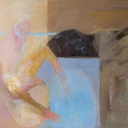 Espaces privés - Huile sur toile 80x100cm - anne Patay 