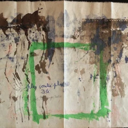 Plis contre Plis Carnet. 3 - encre et acrylique sur papier japon 2024 - Luc Lerouge 