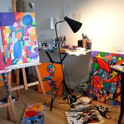 Melchior à l'atelier - Peintures - @melchior_art 