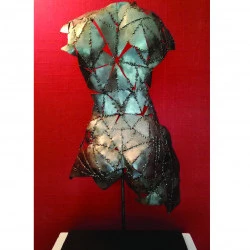 Dos Guerrière - Collage par soudure ; Métal galva ; H : 84cm, L : 38cm, P : 20cm, 2014 - Laurent Lafontas 