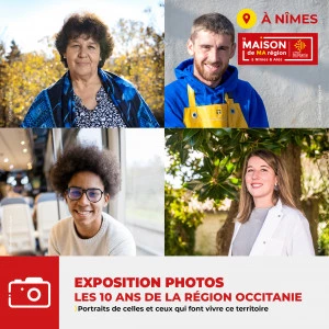 Affiche Exposition photos les 10 ans de la Région Occitanie 