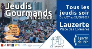 Affiche Les Jeudis Gourmands de Lauzerte