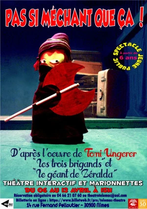 Affiche PAS SI MÉCHANT QUE ÇA ! Théâtre interactif et marionnettes pour les 6-12 ans