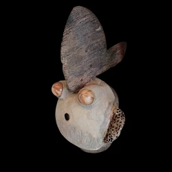 Poissonlune - assemblage de récupérations naturelles - v.cros 