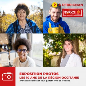 Affiche Exposition photos les 10 ans de la Région Occitanie 
