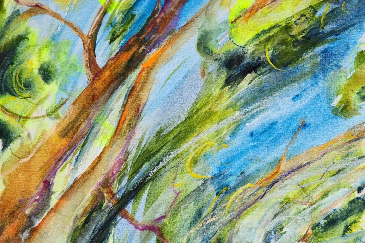 Courir - aquarelle 36x51 - DK 