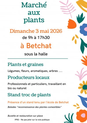 Affiche Marché aux plants Betchat 2026