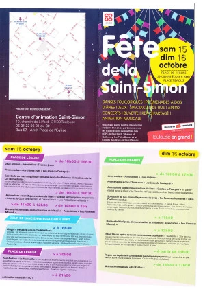 Affiche Fête ddu quartier Saint Simon